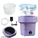 Portable Mini Top Loading Washing Machine, Foldable Bucket Washer with Modes, Single Person Use Mobile Washing & Spin Dry for Baby Clothes