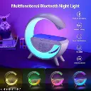 3 in 1 Multi-Function Bluetooth Speaker with Wireless Fast Charging, RGB Light and Sunrise Alarm Clock for Bedroom & Bedside Table Wireless Charger Lamp