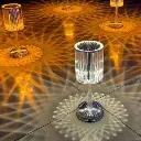 16 Color Changing Diamond Table Lamp,USB Rechargeable Touch Bedside Night Lamp