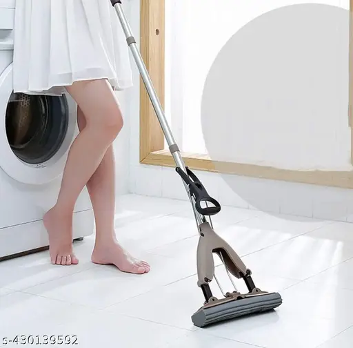 Sponge Mop for Floor Cleaning, Stainless Steel butterfly mop for cleaning floor, Sponge Mop stick for Bathroom Cleaning